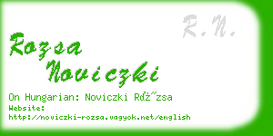 rozsa noviczki business card